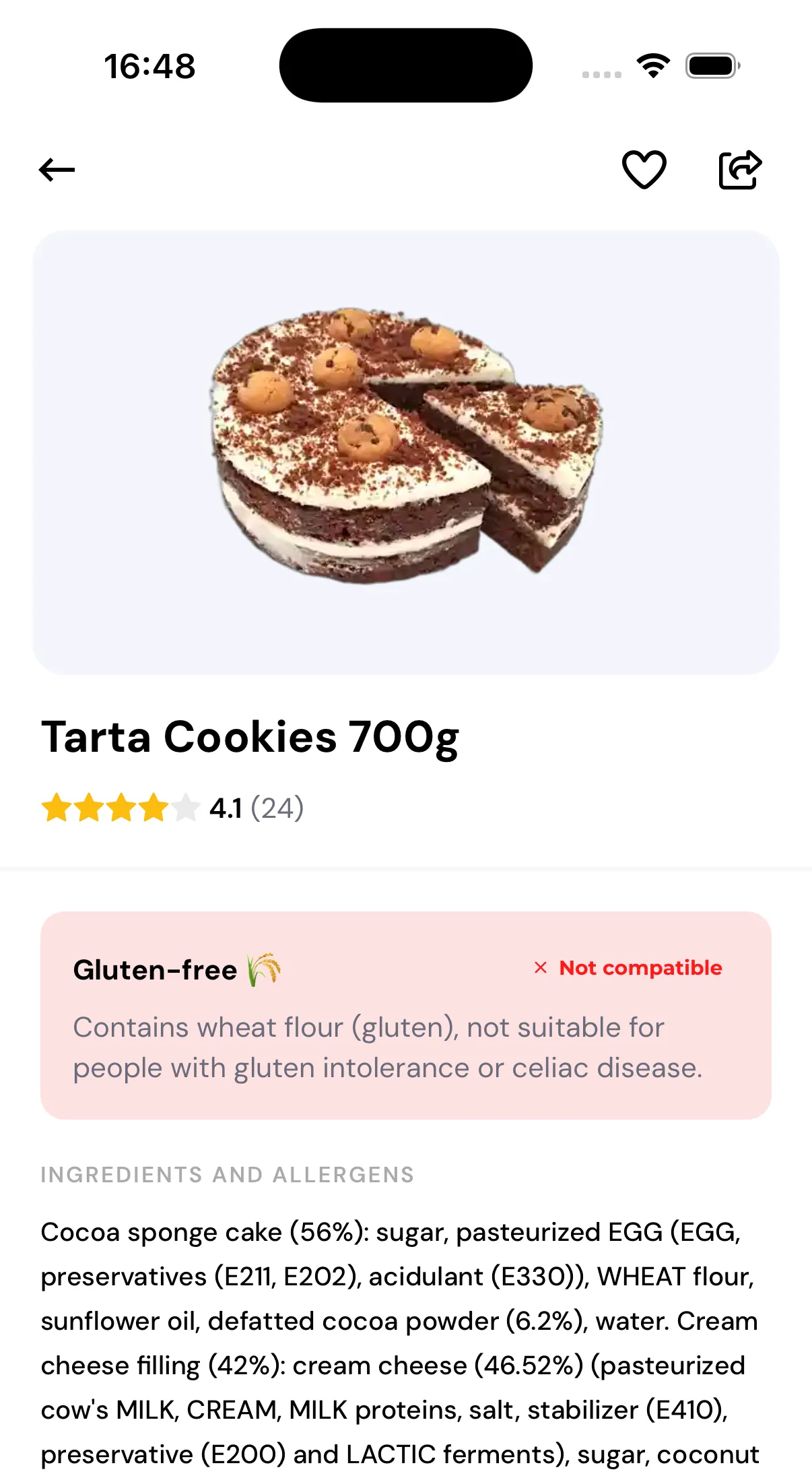 BePicky app screenshot showing the restrictions on the app